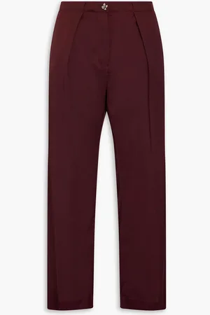 Acne Studios Hose mit weitem Bein aus Satin mit Falten - - DE 32