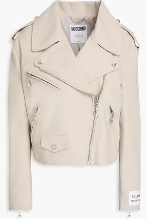 Moschino Bikerjacke aus Leder - Neutral - IT 44