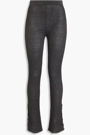 Acne Studios Leggings aus einer gerippten Leinenmischung - Grau - XS