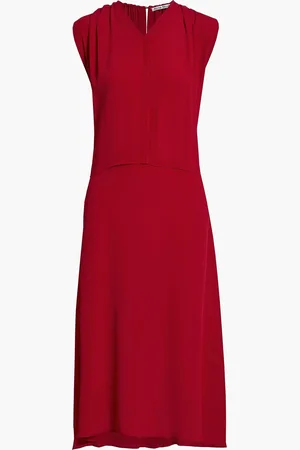 Acne Studios Midikleid aus Crêpe mit Raffung - - DE 32