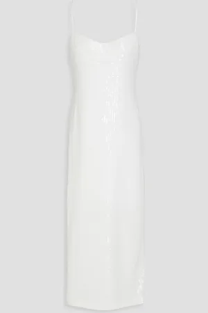 GALVAN Verona Midikleid aus Tüll mit Pailletten - - FR 40