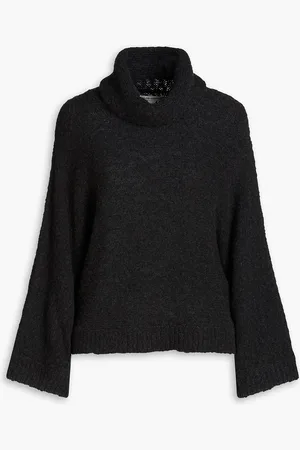 AUTUMN CASHMERE Rollkragenpullover aus Kaschmir in Boucléstrick - Grau - S