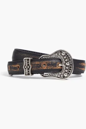 Sandro Gürtel aus Leder in Distressed-Optik - - 2