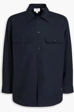 Dunhill Overshirt aus Baumwoll-Twill - Blau - S