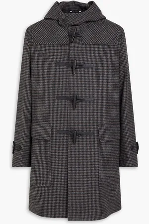 Dunhill Mantel aus Wolle mit Hahnentrittmuster - Grau - IT 50