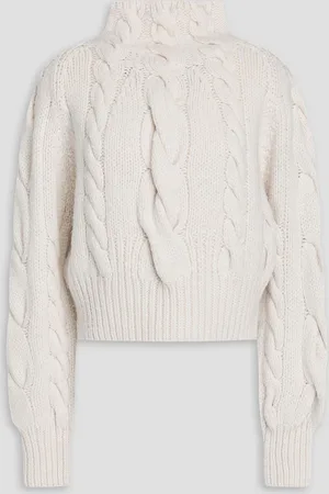ZIMMERMANN Rollkragenpullover aus Wolle mit Zopfstrickmuster - Weiß - 2