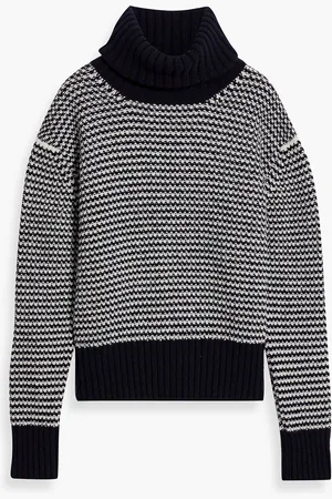 &Daughter Gestreifter Rollkragenpullover aus Wolle - Blau - S