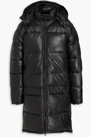 Deadwood Yotei Kapuzenmantel aus gestepptem Leder - - FR 42