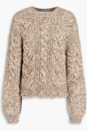 IRO Zopfstrickpullover aus einer Baumwollmischung - Neutral - L