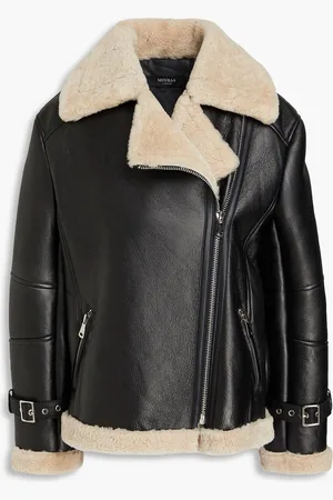 Muubaa Bikerjacke aus Shearling - - UK 6