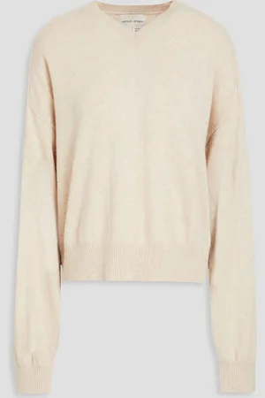 Loulou Studio Melierter Kaschmirpullover mit Stickereien - Weiß - XL