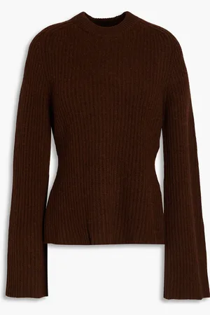 Loulou Studio Gerippter Pullover aus Kaschmir - Braun - XL
