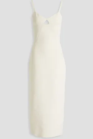Khaite Midi-Strickkleid mit Cut-outs - Weiß - M