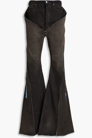 Rick Owens Schlagjeans aus Denim mit Metallic-Besatz - Braun - 28