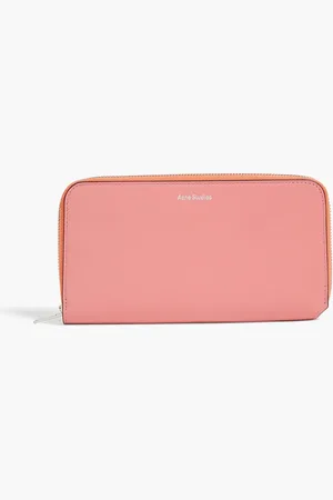 Acne Studios Portemonnaie aus Leder in Colour-Block-Optik - Pink - OneSize