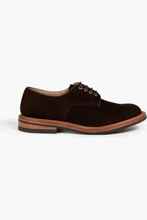 TRICKERS Derbys aus Veloursleder - Braun - UK 8
