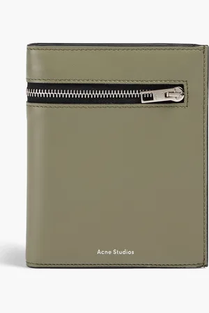 Acne Studios Portemonnaie aus Leder mit Reißverschlussdetails - Grün - OneSize