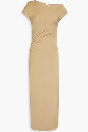 Alberta Ferretti Gerafftes Midikleid aus Strick mit Metallic-Effekt - Metallic - IT 44