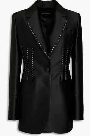 Emporio Armani Blazer aus Satin mit Verzierung - - IT 40