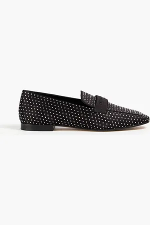 Emporio Armani Loafers aus Satin mit Kristallverzierung - - EU 36