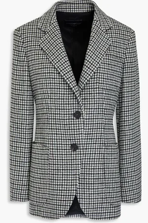 Emporio Armani Blazer aus Filz aus einer Wollmischung mit Gingham-Karo - - IT 40