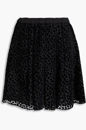 Emporio Armani Minirock aus Devoré-Samt mit Polka-Dots - - IT 36