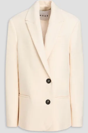 Rohe Blazer aus Wolle - Weiß - DE 40