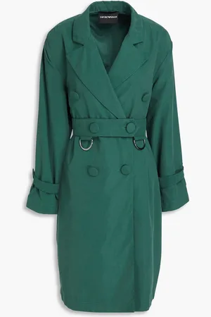 Emporio Armani Trenchcoat aus Gabardine - Grün - IT 44