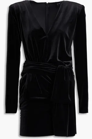 Emporio Armani Geraffter Playsuit aus Samt - - IT 38