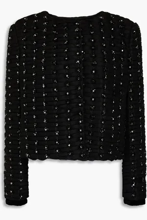 Emporio Armani Jacke aus Tüll mit Falten und Verzierung - - IT 40