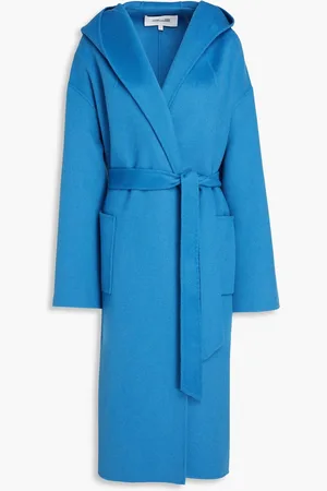 Diane von Furstenberg Eunice Kapuzenmantel aus Wollfilz - Blau - S