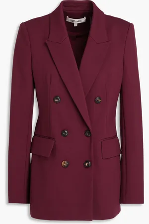 Diane von Furstenberg Maira doppelreihiger Blazer aus Jersey - Lila - US 0