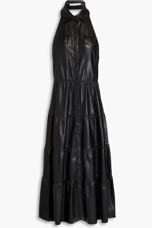 ALICE+OLIVIA Alice Olivia - Miranda gestuftes Neckholder-Midikleid - - US 8