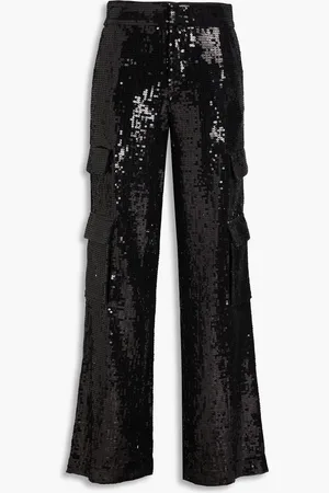ALICE+OLIVIA Alice Olivia - Cargohose aus Crêpe mit Pailletten - - US 14