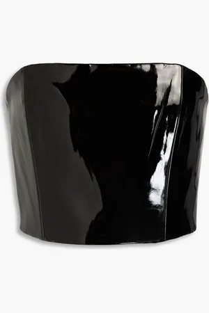 ALICE+OLIVIA Alice Olivia - Ceresi trägerloses Cropped Oberteil aus Latex - - US 6