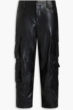 ALICE+OLIVIA Alice Olivia - Cargohose aus Kunstleder mit Reißverschlussdetails - - US 8
