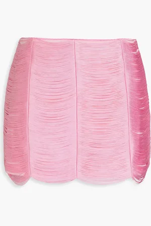Alexander Wang Minirock aus Mesh mit Fransen - - US 2