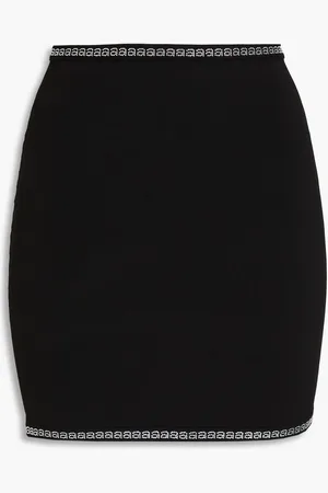 Alexander Wang Minirock aus Stretch-Jersey mit Kristallverzierung - - XS