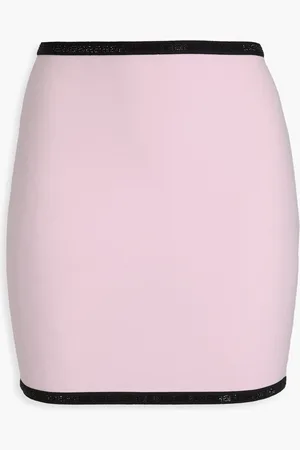 Alexander Wang Zweifarbiger Minirock aus Stretch-Jersey mit Kristallverzierung - Pink - M