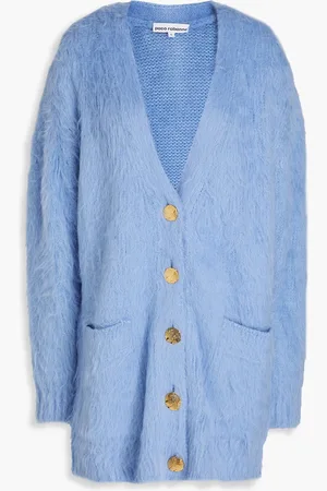 Paco rabanne Cardigan aus gebürstetem Strick - Blau - M