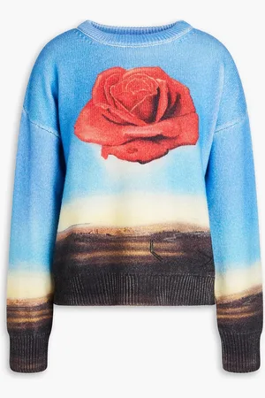 Paco rabanne Bedruckter Pullover aus Wolle - Blau - S