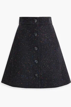 Chloé Minirock aus Tweed aus einer Donegal-Woll-Seidenmischung - - FR 34