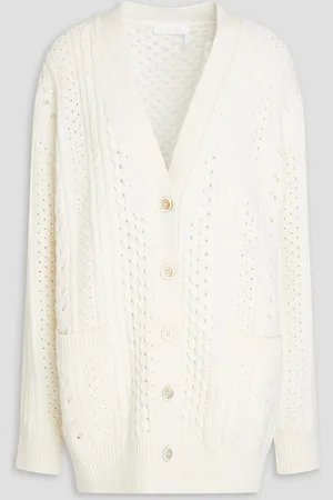 Chloé Cardigan aus einer Woll-Kaschmirmischung mit Zopfstrickmuster - - XL