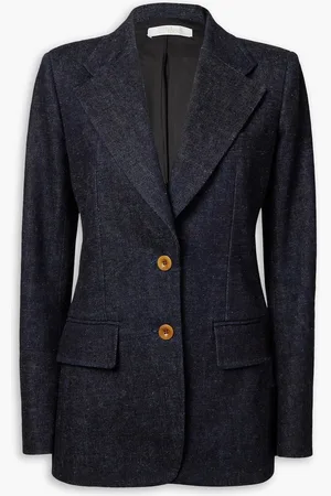 Chloé Blazer aus Denim aus einer Baumwoll-Hanfmischung - Blau - FR 34