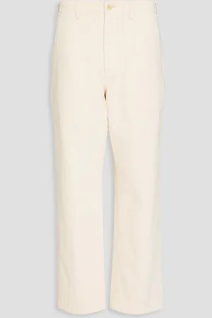 ALEX MILL Neil Hose mit geradem Bein aus Baumwolle mit Fischgratmuster - Weiß - US 14