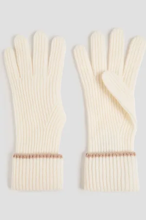 Arch4 Handschuhe aus geripptem Kaschmir - Weiß - ONESIZE