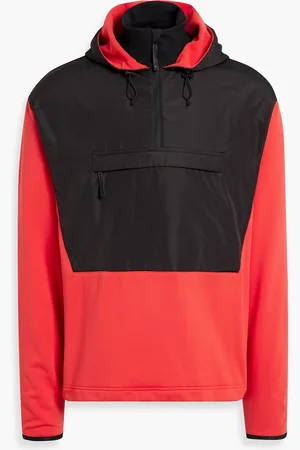 Aztech Hut Kapuzenjacke aus Fleece mit Shell-Einsatz - Rot - XS