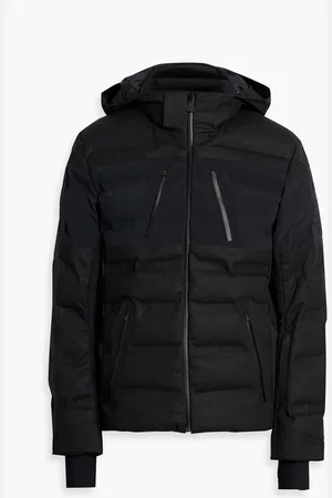 Aztech Nuke gesteppte Skijacke mit Daunenfüllung, Kapuze Einsätzen aus Twill aus einer Wollmischung - Grau - XL