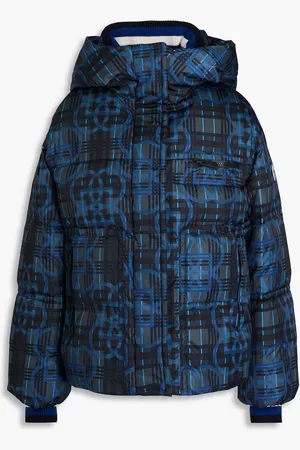 Fusalp Bedruckte Skijacke mit Daunenfüllung und Kapuze - Blau - FR 36