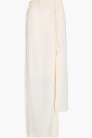 Acne Studios Asymmetrischer Maxirock aus Seiden-Crêpe - Neutral - DE 36